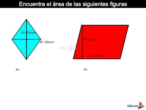 Ejercicios área de las figuras