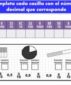 Ejercicios de sumas con punto decimal