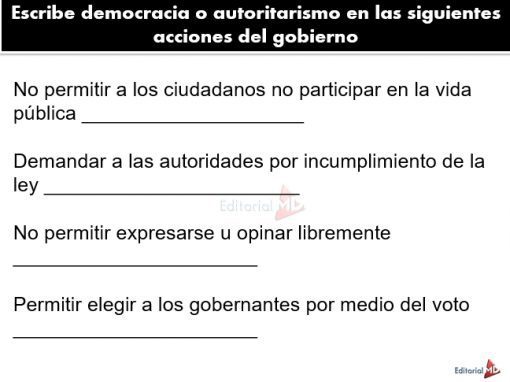 Ejercicio gobierno autoritario