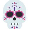 Calaverita azul recortable para imprimir