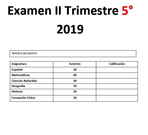 Examen 2do trimestre