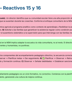 Guía de Estudio PROMOCIÓN HORIZONTAL Educación SECUNDARIA – USICAMM 2026 – 2027 + (Simulador 90 Reactivos) 37 Captura de pantalla de un simulador de