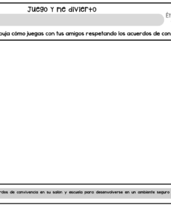 Hoja de ejercicios en español para niños titulada 