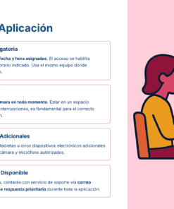 Guía de Estudio HORAS ADICIONALES MATEMÁTICAS Educación Secundaria- USICAMM 2026 - 2027 + (Simulador 90 Reactivos) 34 Ilustración de una persona sentada en un escritorio utilizando un ordenador de sobremesa con la palabra