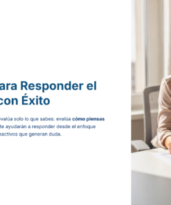 Guía de Estudio PROMOCIÓN HORIZONTAL Educación SECUNDARIA – USICAMM 2026 – 2027 + (Simulador 90 Reactivos) 31 Una mujer sentada ante un escritorio, escribe en unos papeles con un bolígrafo, rodeada de un cuaderno, una tableta y la luz del sol que entra por una ventana. Al fondo se ve una estantería. A la izquierda aparece un texto en español.