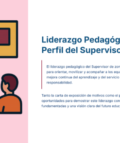 Paquete Promoción a SUPERVISOR ESCOLAR – Educación Media Superior (Carta de Exposición de Motivos + Plan de Mejora Continua + Guía EMS) EMS BACHILLERATO 2026–2027 31 Ilustración de una mujer de pie junto a una pizarra, haciendo una presentación a tres personas sentadas. Junto a la ilustración, un texto habla de la función de liderazgo pedagógico de un supervisor en la educación y de sus responsabilidades.