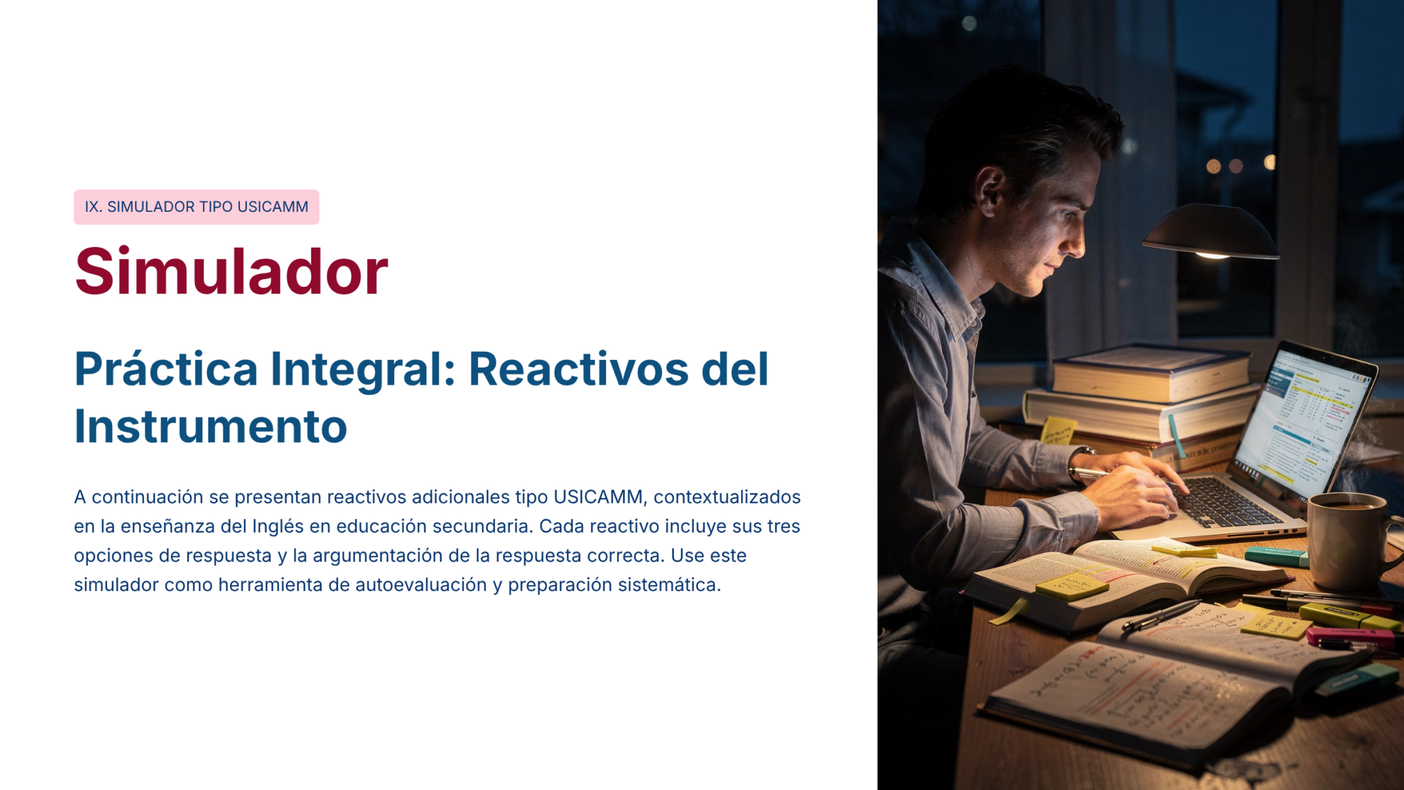 Guía de Estudio PROMOCIÓN HORIZONTAL INGLÉS – USICAMM 2026 – 2027 + (Simulador 90 Reactivos) 10 Guía de Estudio PROMOCIÓN HORIZONTAL INGLÉS – USICAMM 2026 – 2027 + (Simulador 90 Reactivos) - Image 10