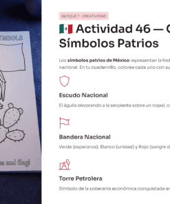 46 Actividad 46 Colorea Simbolos Patrios