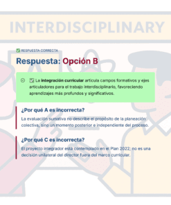 Guía de Estudio HORAS ADICIONALES HISTORIA Educación Secundaria- USICAMM 2026 - 2027 + (Simulador 90 Reactivos) 32 Captura de pantalla del resultado de un cuestionario en español. La respuesta correcta,