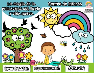 Centro de interés. La magia de la primavera, sol, lluvia y vida nueva