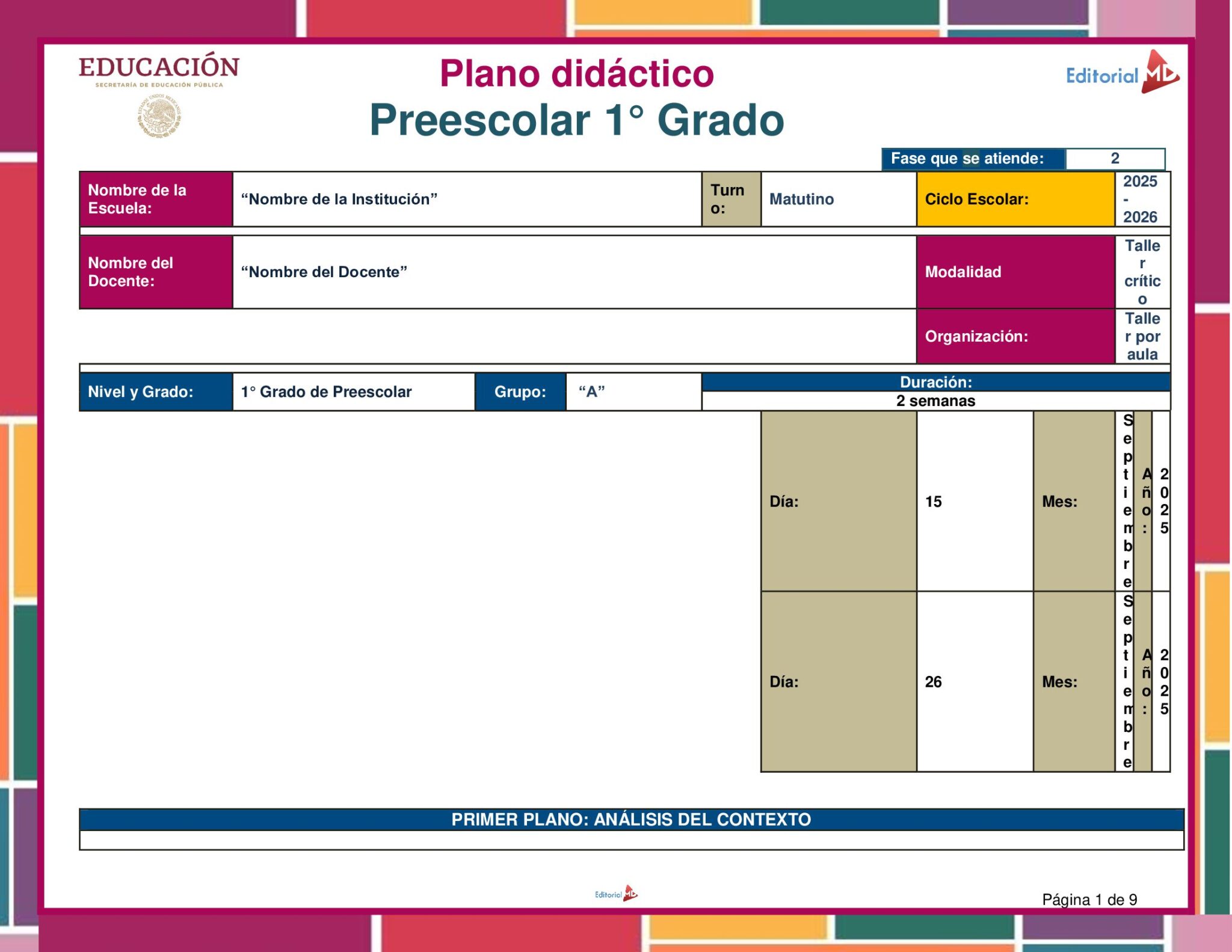 Planeación Sombrero Mexicano para Preescolar 2 Planeación Sombrero Mexicano para Preescolar - Image 2
