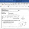 Una captura de pantalla de un ejercicio de lengua española Plan de trabajo en casa 4to de primaria por contingencia COVID 19 en Microsoft Word, que presenta preguntas con ilustraciones de un niño pensando y un bocadillo, enfatizando el uso correcto de los verbos.