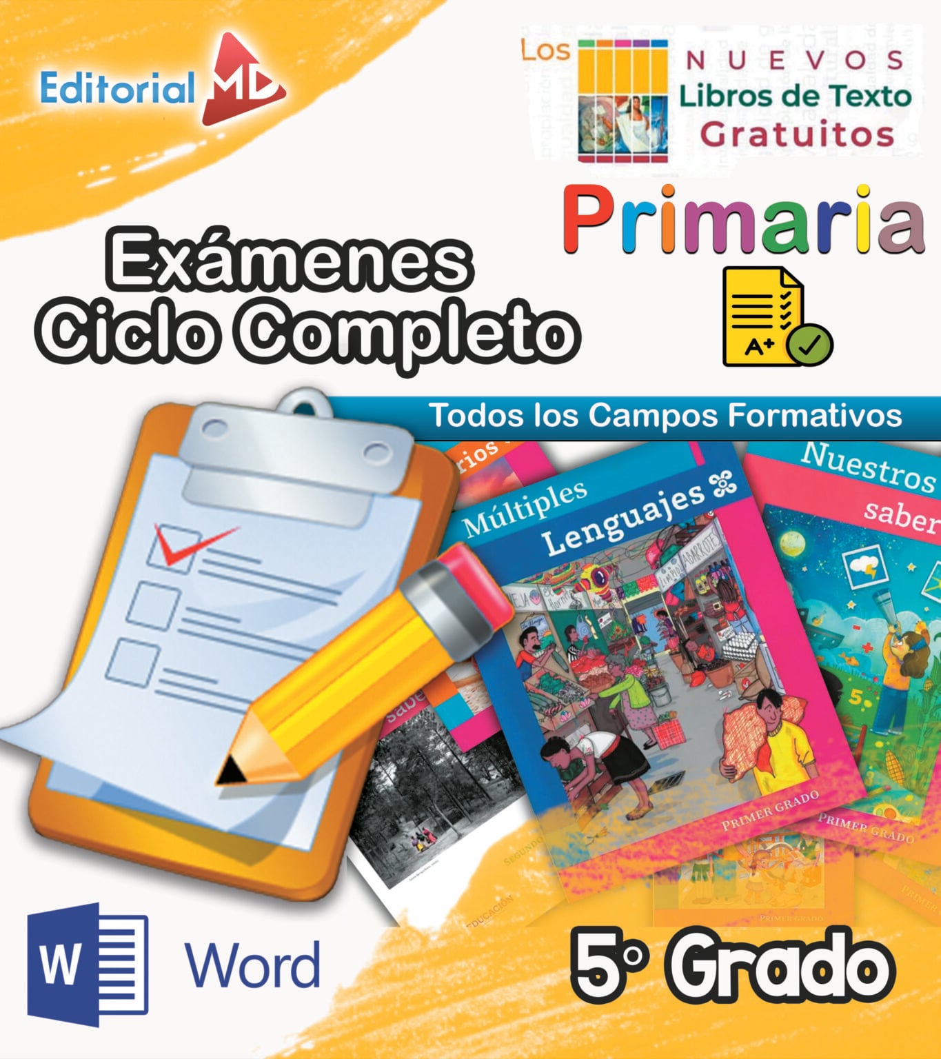Exámenes Primaria 5° Grado (NEM 2026 – 2027) Ciclo Escolar Completo
