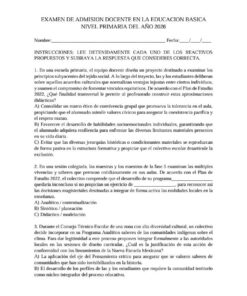 PAQUETE DE 6 EXAMENES PARA HORAS ADICIONALES, PROMOCION HORIZONTAL Y ADMISION 10 5 2