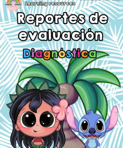 KIT DE REPORTES DE EVALUACIÓN DIAGNÓSTICA ESTILO LILI Y STITCH PREESCOLAR