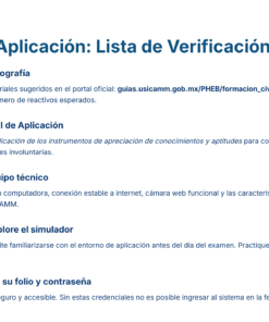 52 Antes de la Aplicacion Lista de Verificacion