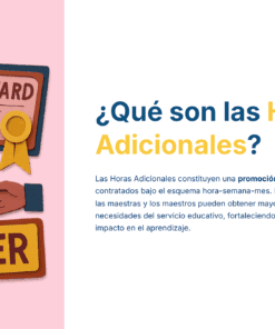 Ilustración de un profesor que sostiene un cartel de 