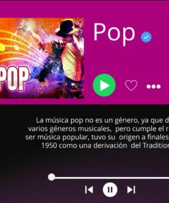 Actividad Didáctica La interfaz de usuario de Mi lista de reproducción muestra una colorida lista de reproducción de música 