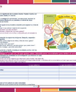 Planeación de Febrero Quinto Grado de Primaria 2023 – 2024 NEM en español para Quinto Grado, presentando diversas actividades. La hoja de trabajo incluye un mapa mental colorido, preguntas sobre la organización de una feria escolar y espacios para las respuestas de los estudiantes. Hay secciones sobre investigación, reflexión y planificación para presentar ideas durante el año escolar 2023 – 2024.