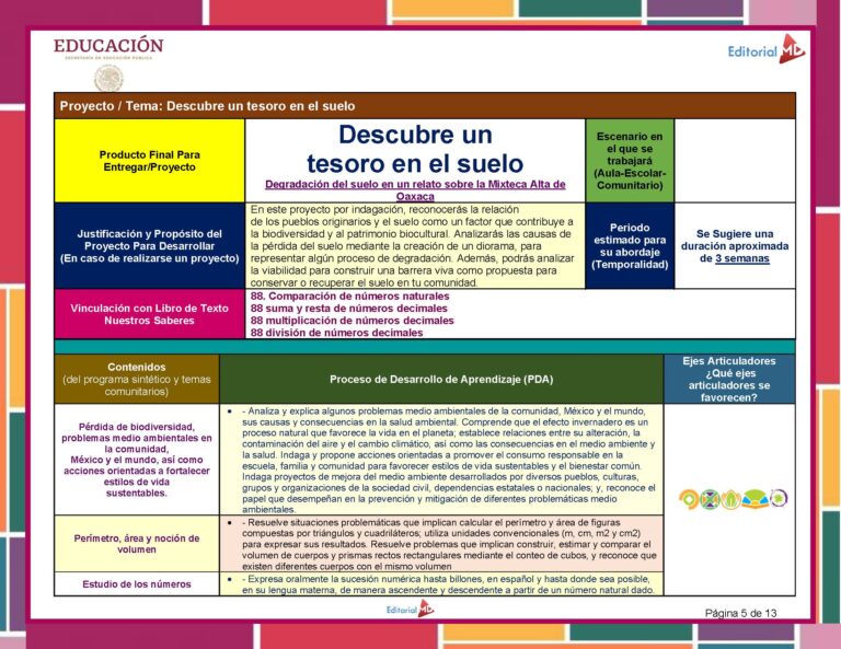 Planeación de Enero de Sexto Grado de Primaria 2025 - 2026 NEM