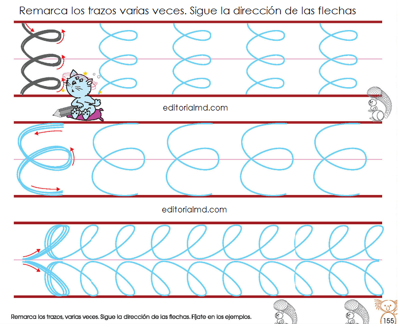 Ejercicios de Caligrafía Script y Cursiva para preescolar y Primaria