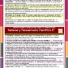 Observaciones y Sugerencias para Boletas de Evaluación Primaria 1° - 6° Grado NEM 12 Página con contenido educativo sobre pensamiento científico para 6.º grado, que incluye ejercicios para organizar la información, explorar diferentes textos, evaluar fuentes y reflexionar sobre las respuestas. Se utilizan íconos coloridos y cuadros de texto para enfatizar.