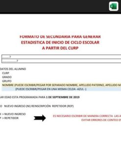 Una captura de pantalla del Generador de Apoyo Para Estadística 911 SECUNDARIA, un documento digital titulado 