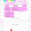 Colorido formulario de informe de incidentes escolares con fuentes y decoraciones divertidas. Incluye campos para información del alumno, detalles del incidente, tipos de incidentes, medidas adoptadas, personas implicadas, descripción, acuerdos y logotipos en la parte inferior.