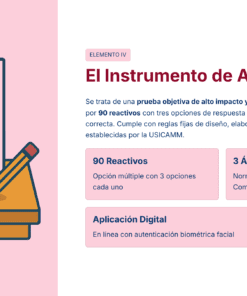 Guía de Estudio HORAS ADICIONALES INGLÉS Educación Secundaria- USICAMM 2026 – 2027 + (Simulador 90 Reactivos) 26 Ilustración de una hoja de examen con opciones de respuesta y un lápiz sobre un escritorio, junto a un texto que describe una evaluación nacional en línea con 90 preguntas de opción múltiple, que abarca tres áreas y utiliza autenticación biométrica facial.