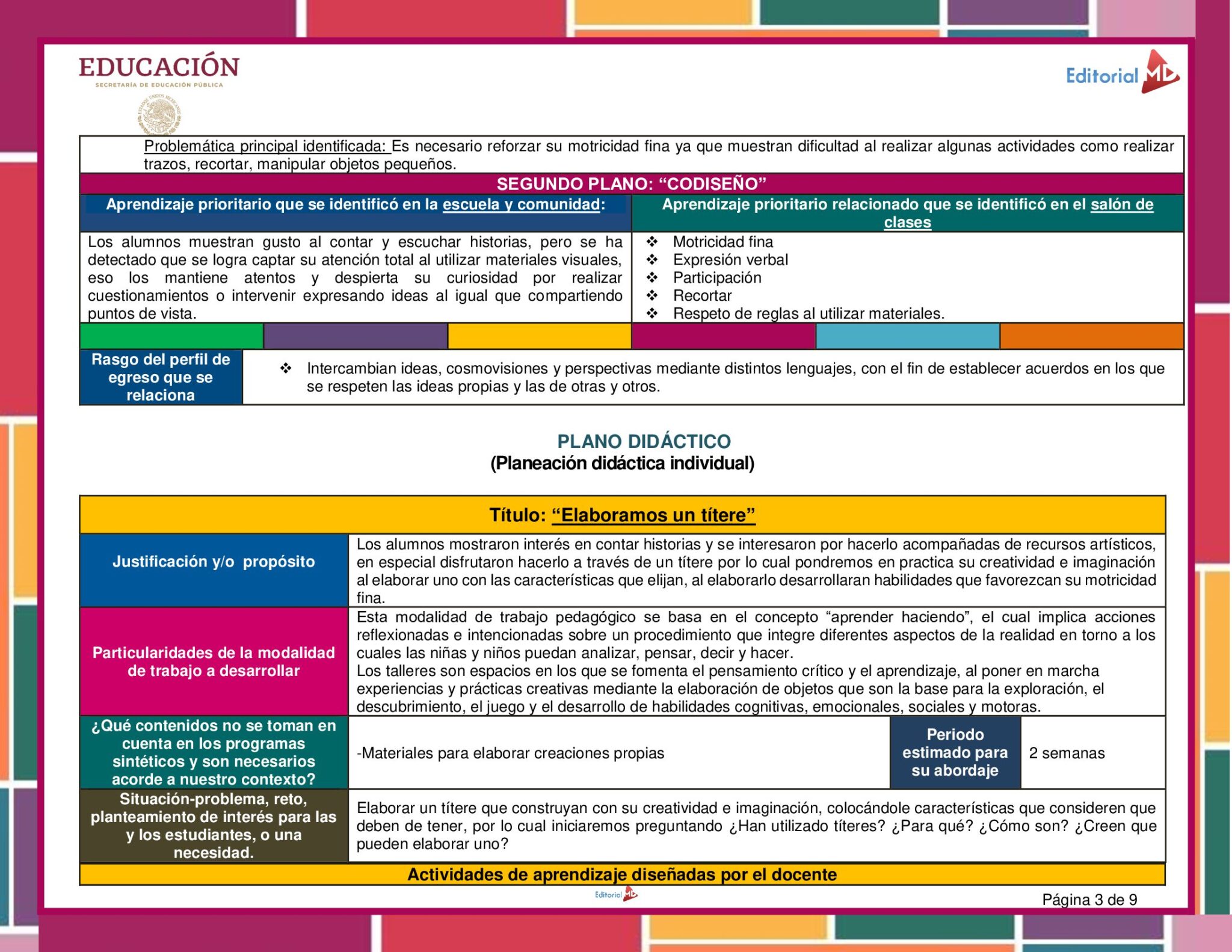 Planeación Elaboramos un Títere para Preescolar 4 Planeación Elaboramos un Títere para Preescolar - Image 4