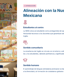 Guía de Estudio PROMOCIÓN HORIZONTAL INGLÉS – USICAMM 2026 – 2027 + (Simulador 90 Reactivos) 19 9 Alineacion con la Nueva Escuela Mexicana