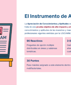 Guía de Estudio HORAS ADICIONALES MATEMÁTICAS Educación Secundaria- USICAMM 2026 - 2027 + (Simulador 90 Reactivos) 39 Ilustración de una persona haciendo un examen en un ordenador, con texto que describe