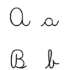 Letras cursivas mayúsculas y minúsculas 