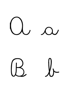 Letras cursivas mayúsculas y minúsculas 