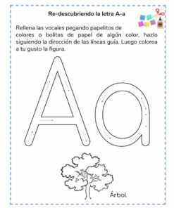 Hoja de trabajo imprimible para niños con la letra 
