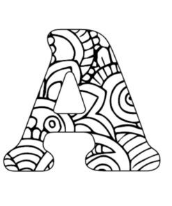 MANDALAS PARA COLOREAR ABECEDARIO 6 Una audaz letra