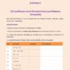 MATEMÁTICAS Y DÍA DE MUERTOS, ACTIVIDADES PARA SECUNDARIA 6 Hoja de ejercicios de matemáticas con ilustraciones de calaveras. Indica a los alumnos que resuelvan problemas matemáticos, utilicen una clave de color para cada respuesta y coloreen un mosaico. Una tabla enumera 12 operaciones con espacios para resultados y colores.