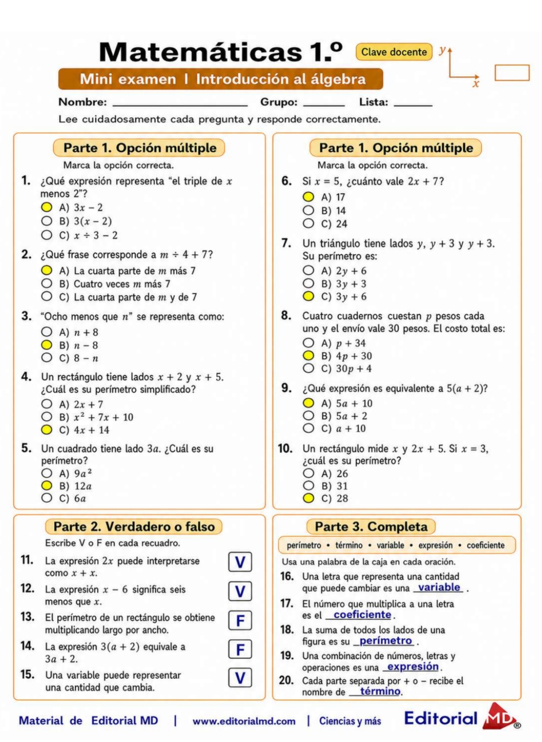 Nivelación y Fortalecimiento Academico (Matemáticas 1°) 3 Nivelación y Fortalecimiento Academico (Matemáticas 1°) - Image 3