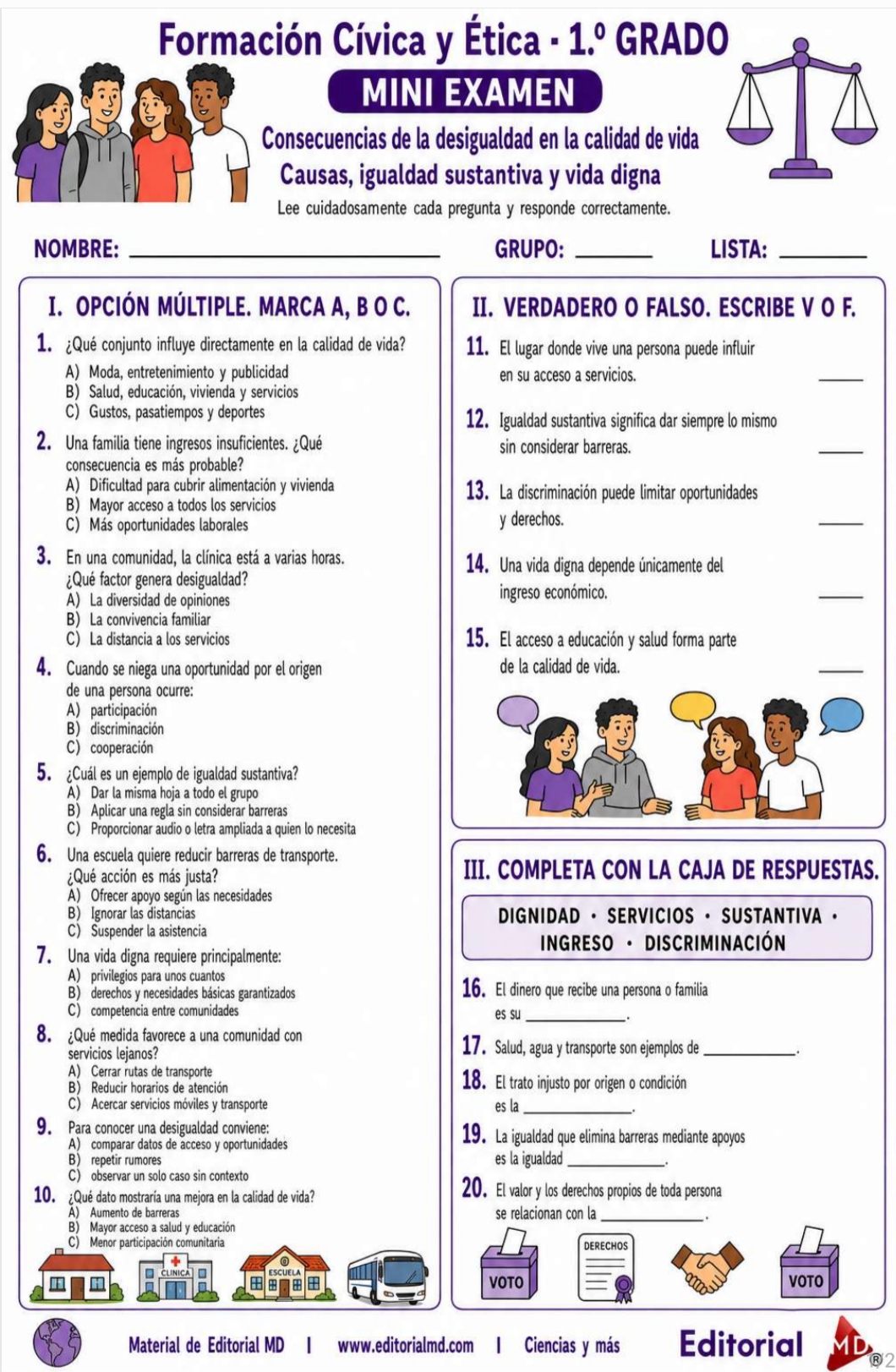 Nivelación y Fortalecimiento Academico (Formación Cívica y Ética 1°) 3 Nivelación y Fortalecimiento Academico (Formación Cívica y Ética 1°) - Image 3