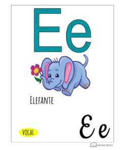Un colorido educativo Aprendo el Abecedario. Ilustración ilustrada con la letra 