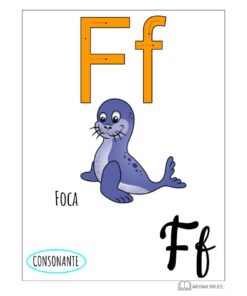 Una ilustración educativa del Aprendo el Abecedario. Ilustrado que muestra la letra 