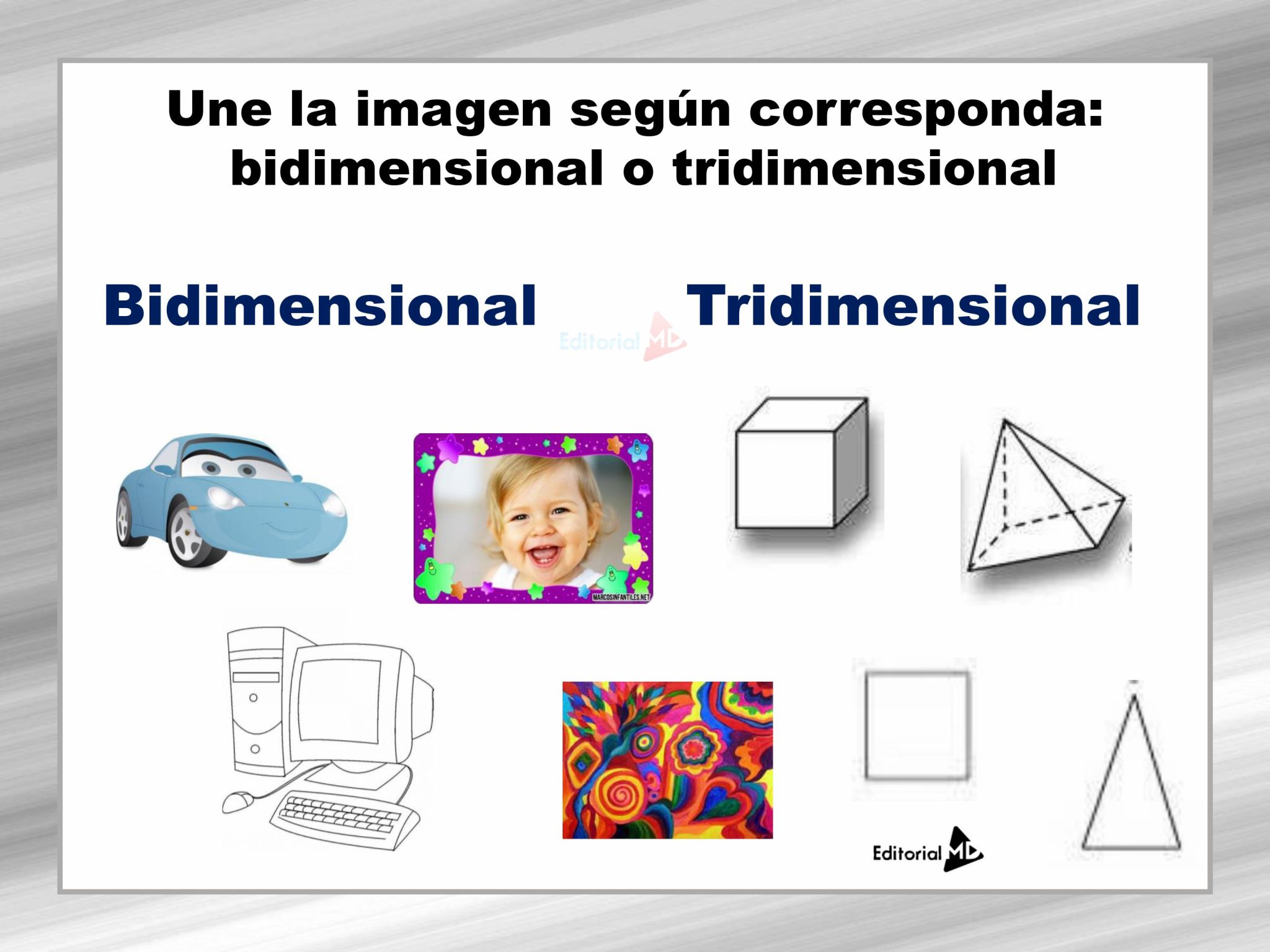 imágenes bidimensionales y tridimensionales