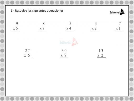 Actividades multuplicar