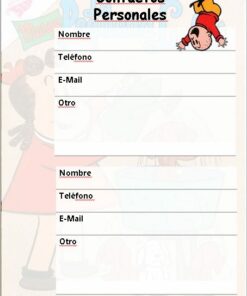 Un formulario de información de contacto personal con dos secciones, cada una de las cuales solicita 