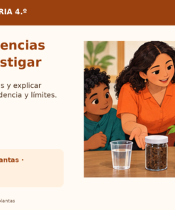 Investigamos Agua, Suelo y Plantas | 4.º de Primaria | 20 Experiencias con Fichas, Guías, Word, PowerPoint y Portal HTML 8 Agua Suelo y Plantas Promocional 01