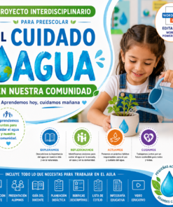El Cuidado del Agua en Nuestra Comunidad Proyecto Interdisciplinario para Preescolar NEM 2026-2027 Word y PowerPoint Editables