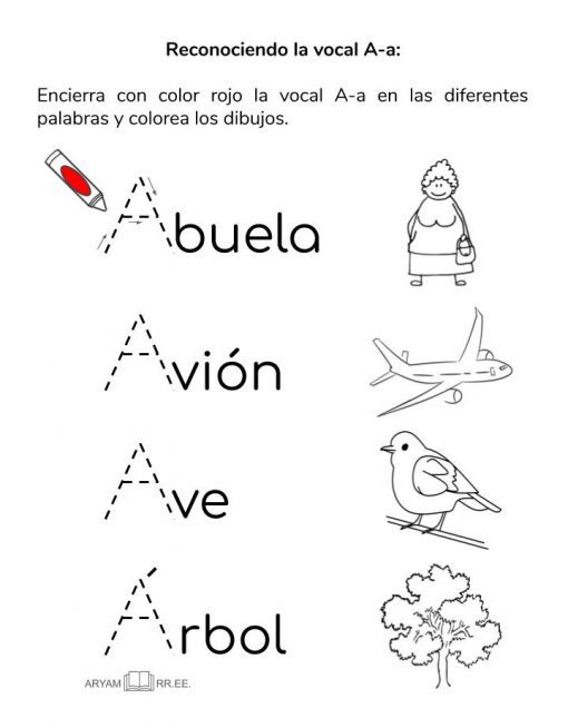 Aprendiendo las vocales con trazos 4