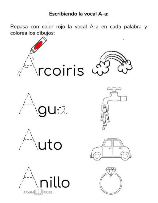 Aprendiendo las vocales con trazos 6