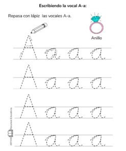 Aprendiendo las vocales con trazos 7