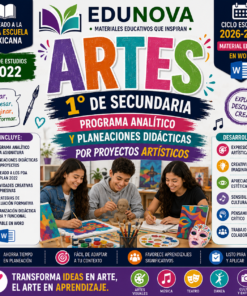 Artes 1° Secundaria NEM 2026-2027 | Programa Analítico y Planeaciones por Proyectos Artísticos | Word Editable